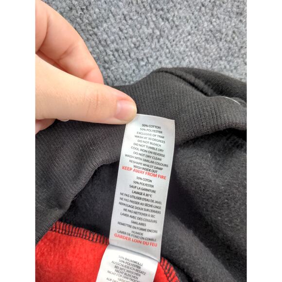 Mens BooHoo MAN Athletic Jogger Pants Size XL Black & Red Logo - Picture 9 of 12